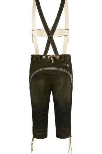 MADDOX Wildbock Lederkniebundhose dunkelbraun
