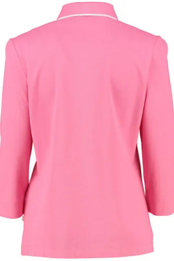 MAERZ Piqué Polo Shirt pink 3/4-Arm