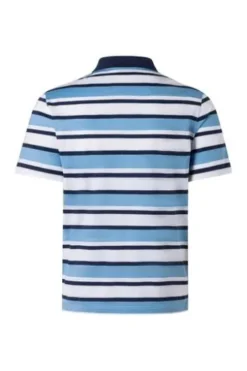 MAERZ Polo-Shirt dawn blue gestreift Regular Fit