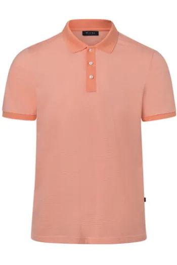 MAERZ Polo Shirt fresh papaya gestreift Regular Fit