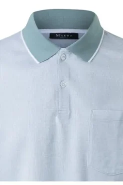MAERZ Polo-Shirt pastel turquoise Regular Fit