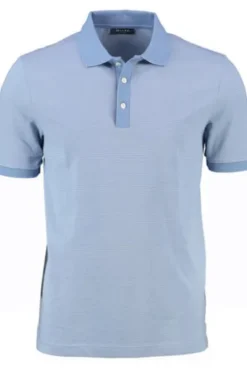 MAERZ Polo Shirt shades of blue gestreift Regular Fit