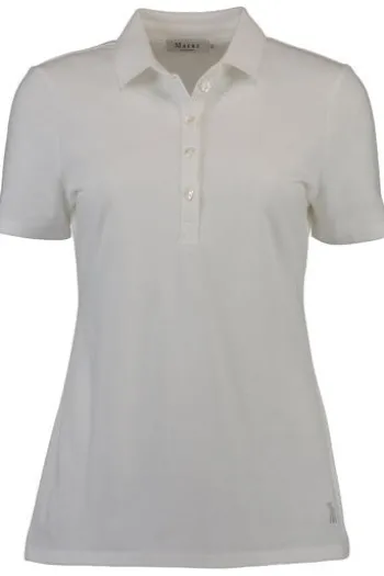 MAERZ Polo-Shirt weiß in Piqué-Qualität