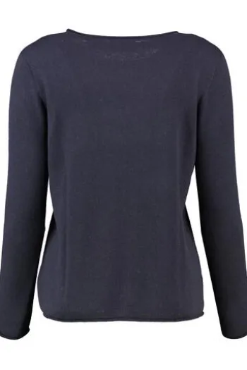 MAERZ Pullover marine extrafeine Merinowolle