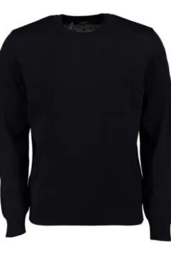 MAERZ Rundhals Pullover marine extra feine Merinowolle