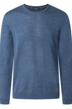 MAERZ Rundhals Pullover nimes blue Modern Fit