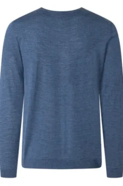 MAERZ Rundhals Pullover nimes blue Modern Fit