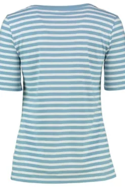 MAERZ Shirt blau gestreift in softer Baumwoll-Mixqualität