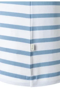 MAERZ Shirt endless sky- hellblau gestreift in softer Baumwoll-Mixqualität
