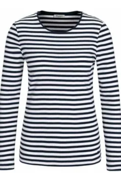 MAERZ Shirt marine gestreift langarm