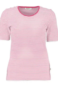 MAERZ Shirt pink gestreift in hautfreundlicher Stretch-Qualität