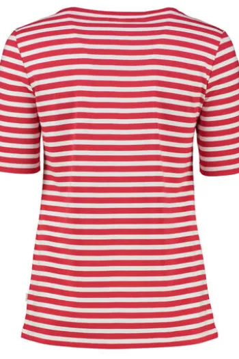 MAERZ Shirt rot gestreift in softer Baumwoll-Mixqualität