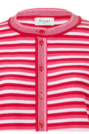MAERZ Strickjacke rot gestreift