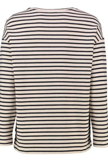 MAERZ Sweatshirt marine gestreift softe Baumwoll-Qualität