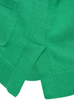 Milano Italy Cardigan with V-neck and placket at cf, 1/1 sleeves kiwi