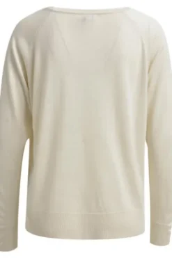 Milano Italy Pullover with roundneck and raglan 1/1 sleeves cream