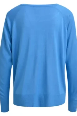 Milano Italy Pullover with roundneck and raglan 1/1 sleeves santorini