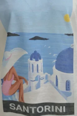 Milano Italy Shirt w oversized shoulder + roundneck and Artwork offwhite