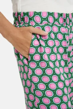 Milano Italy wideleg pants with elastic waist kiwi print