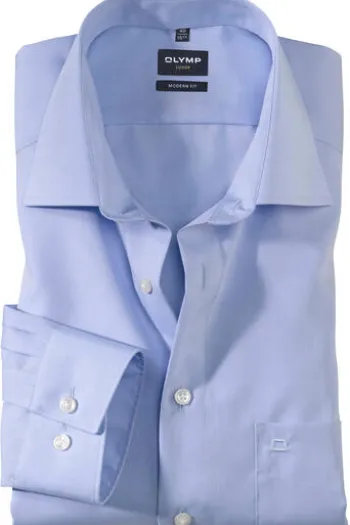 OLYMP Luxor City Hemd uni 1/1 MF bleu