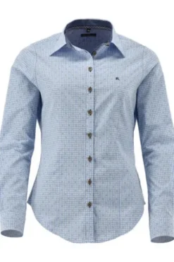 OS TRACHTEN Bluse blau kariert