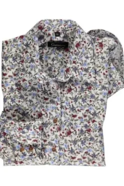 OS TRACHTEN Bluse grün im floralen Dessin