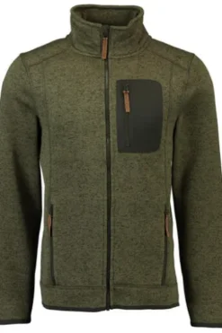 OS TRACHTEN Fleece-Jacke oliv meliert