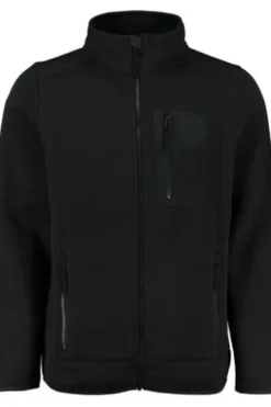 OS TRACHTEN Fleece-Jacke schwarz meliert