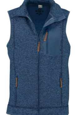 OS TRACHTEN Fleece-Weste blau meliert