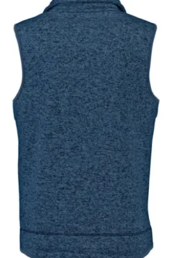 OS TRACHTEN Fleece-Weste blau meliert