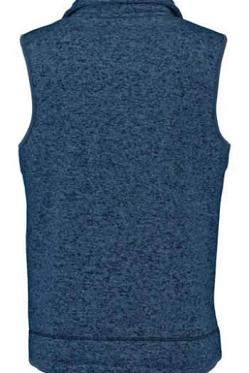 OS TRACHTEN Fleece-Weste blau meliert