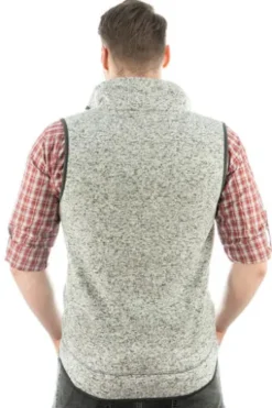 OS TRACHTEN Fleece-Weste grau meliert