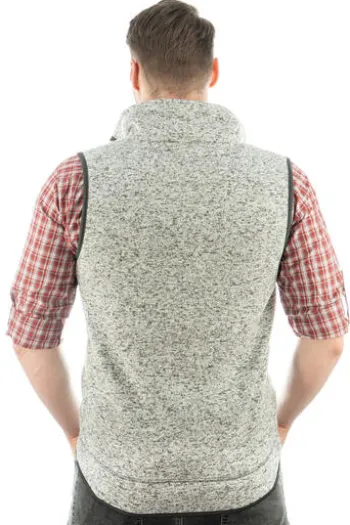 OS TRACHTEN Fleece-Weste grau meliert