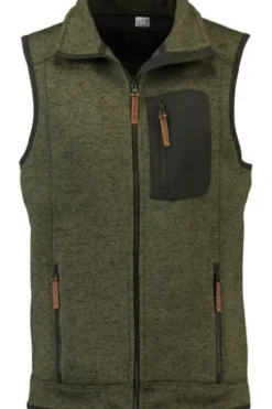 OS TRACHTEN Fleece-Weste oliv meliert