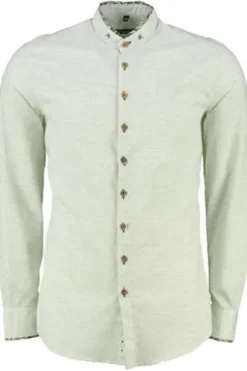 OS TRACHTEN Hemd khaki Slim Fit Langarm