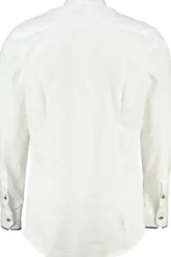 OS TRACHTEN Hemd weiss/jeans Slim Fit Langarm