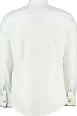 OS TRACHTEN Hemd weiss/kornblau Slim Fit Langarm