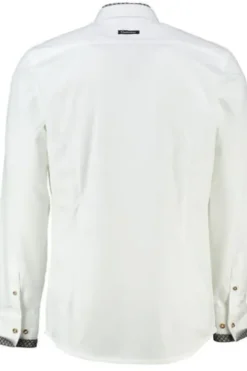 OS TRACHTEN Hemd weiss/schwarz Slim Fit