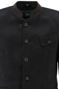 OS TRACHTEN Micro Janker anthrazit einfarbig Slim Fit