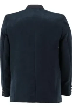 OS TRACHTEN Micro Janker marine einfarbig Slim Fit