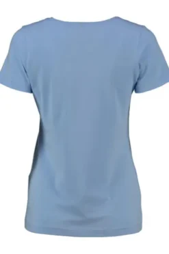OS TRACHTEN Shirt hellblau mit Hirsch-Applikation