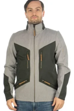 OS TRACHTEN Softshell-Jacke grau zweifarbig