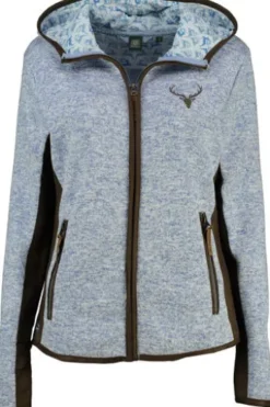 OS TRACHTEN Strickfleece-Jacke hellblau