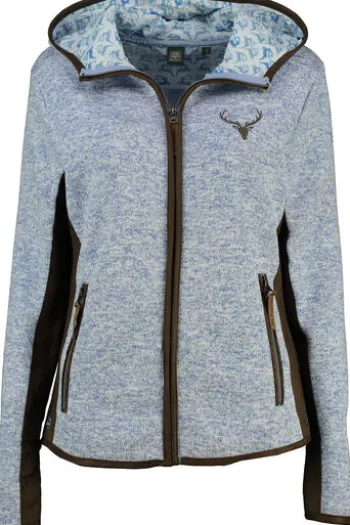 OS TRACHTEN Strickfleece-Jacke hellblau