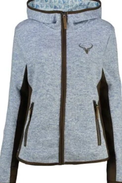 OS TRACHTEN Strickfleece-Jacke hellblau
