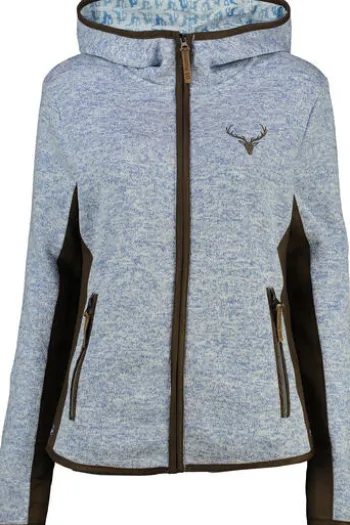 OS TRACHTEN Strickfleece-Jacke hellblau