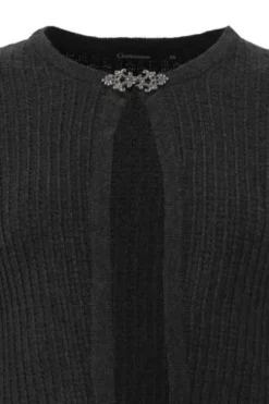 OS TRACHTEN Strickjacke anthrazit langarm