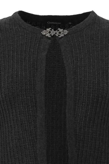 OS TRACHTEN Strickjacke anthrazit langarm