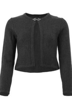OS TRACHTEN Strickjacke anthrazit langarm