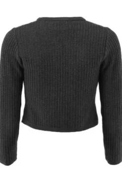 OS TRACHTEN Strickjacke anthrazit langarm